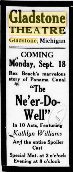 Gladstone Theatre - Jan 21 1916 (newer photo)